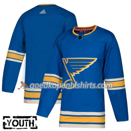 St. Louis Blues Blank Adidas 2018-2019 Alternate Authentic Shirt - Kinderen
